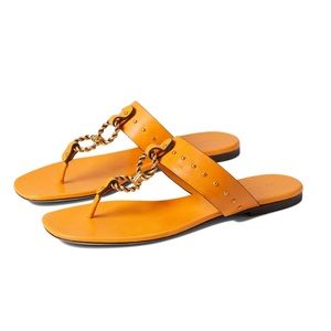 TORY BURCH VINTAGE PLAQUE LEATHER SANDAL SIZE 11M NIB